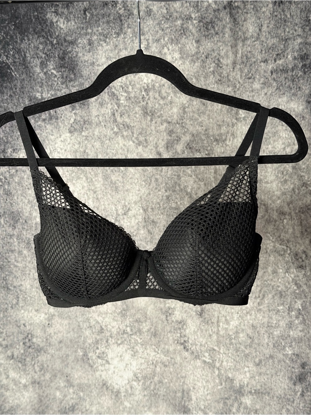 Victoria's Secret Black Mesh Underwire Bra